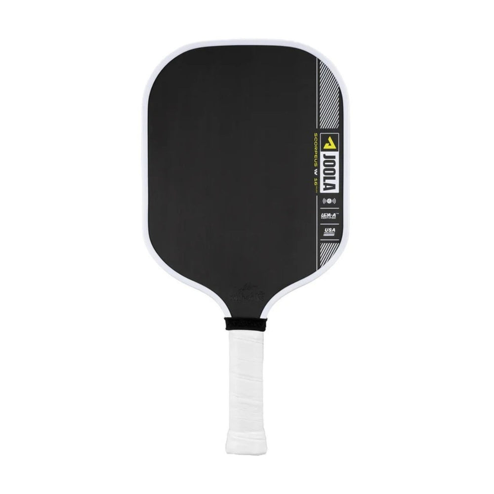 Joola Scorpeus Pro IV Pickleball Paddle – 16mm | Power & Control Paddle for Advanced Players | Carbon Fiber Face | Polymer Core | USAPA Approved (Black/White/Lime Yellow)
