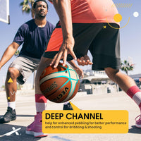Vector X Supernova 14 Panel Rubber Basketball (Brick Brown) | All-Weather Indoor & Outdoor Basketball