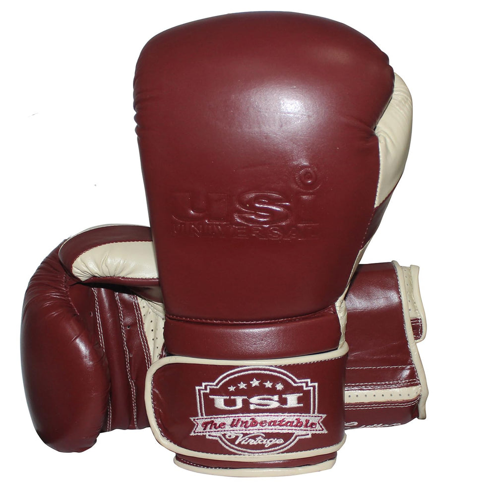 USI Universal 609VM Vintage Sparring Boxing Gloves – Classic PU Leather Gloves for Training, Sparring, Bag Work & Combat Fitness Sessions