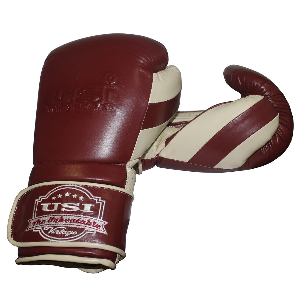 USI Universal 609VM Vintage Sparring Boxing Gloves – Classic PU Leather Gloves for Training, Sparring, Bag Work & Combat Fitness Sessions - Best Price online Prokicksports.com
