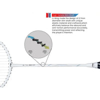 Li-Ning G-TEK 58 GX Strung Badminton Racquet White – Lightweight Graphite Frame, High Tension, Durable Racket with Cover for Intermediate & Advanced Players - Best Price online Prokicksports.com