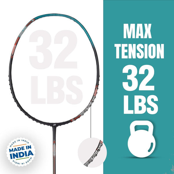 YONEX Astrox Attack 9 Strung Badminton Racquet | Head-Heavy Power | Isometric Head | Graphite Shaft | G4 Grip (4U)