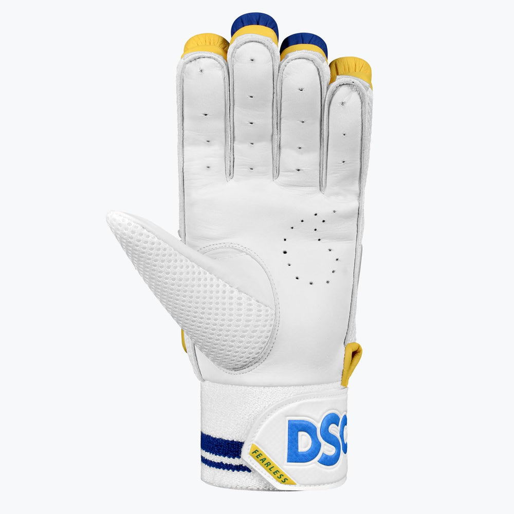 DSC Strike 20/20 Cricket Batting Gloves | Leather Palm, FRP Finger Protection, Multi-Flex | Men's LH