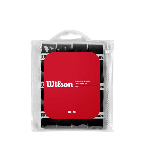 Wilson WRZ401200 Pro Overgrip Sensation Black (Pack of 30) | Ultra-Thin Tennis & Badminton Racquet Overgrips