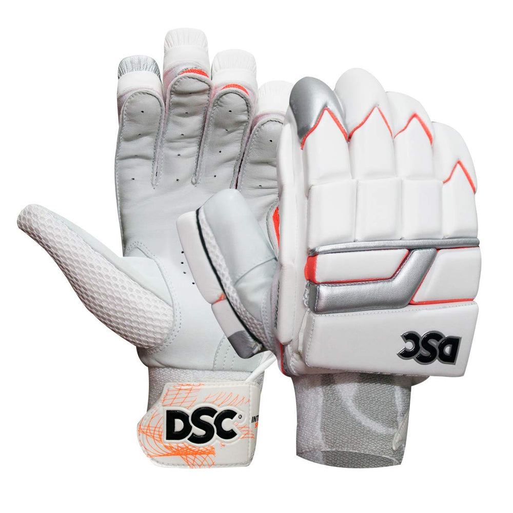 DSC Intense Speed Leather Cricket Batting Gloves | Sheep Leather Palm, FRP Finger Protection | Men's RH