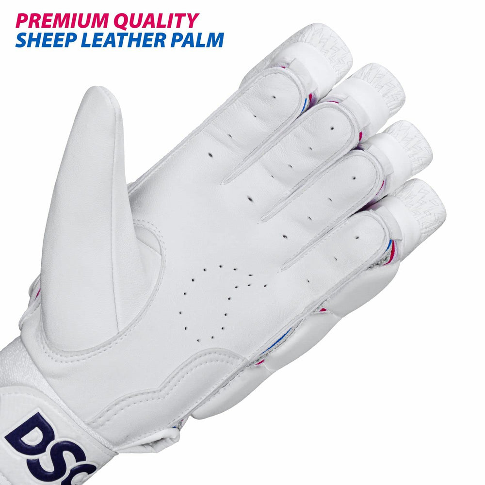DSC Intense Passion RH Batting Gloves , White - Best Price online Prokicksports.com