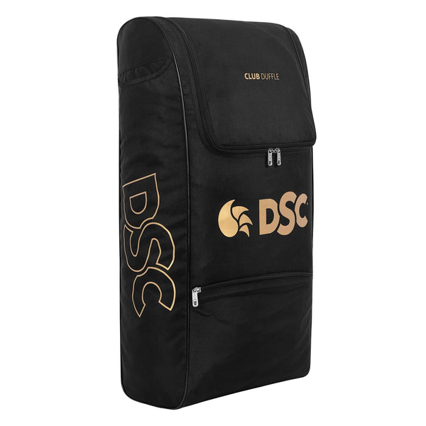 DSC Club Duffle Cricket Kit Bag | Travel Bag for Cricket Players, Durable Polyester, Designer Zips, 3 Compartments, Top Access, Bat Zipper Pocket, Padded Shoulder Strap