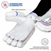 DSC Intense Speed Right Hand Cricket Batting Gloves | High-Density Foam, Reinforced Finger Protection | Adult RH