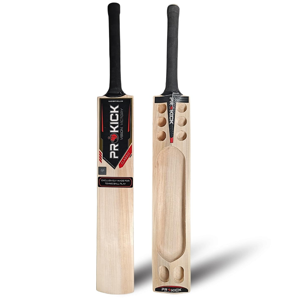 Prokick Classic Kashmir Willow Scoop Tennis Ball Cricket Bat – SH | Lightweight Scoop Design, Length, Cane Handle | Ideal for Power Play with Tennis Balls - Best Price online Prokicksports.com