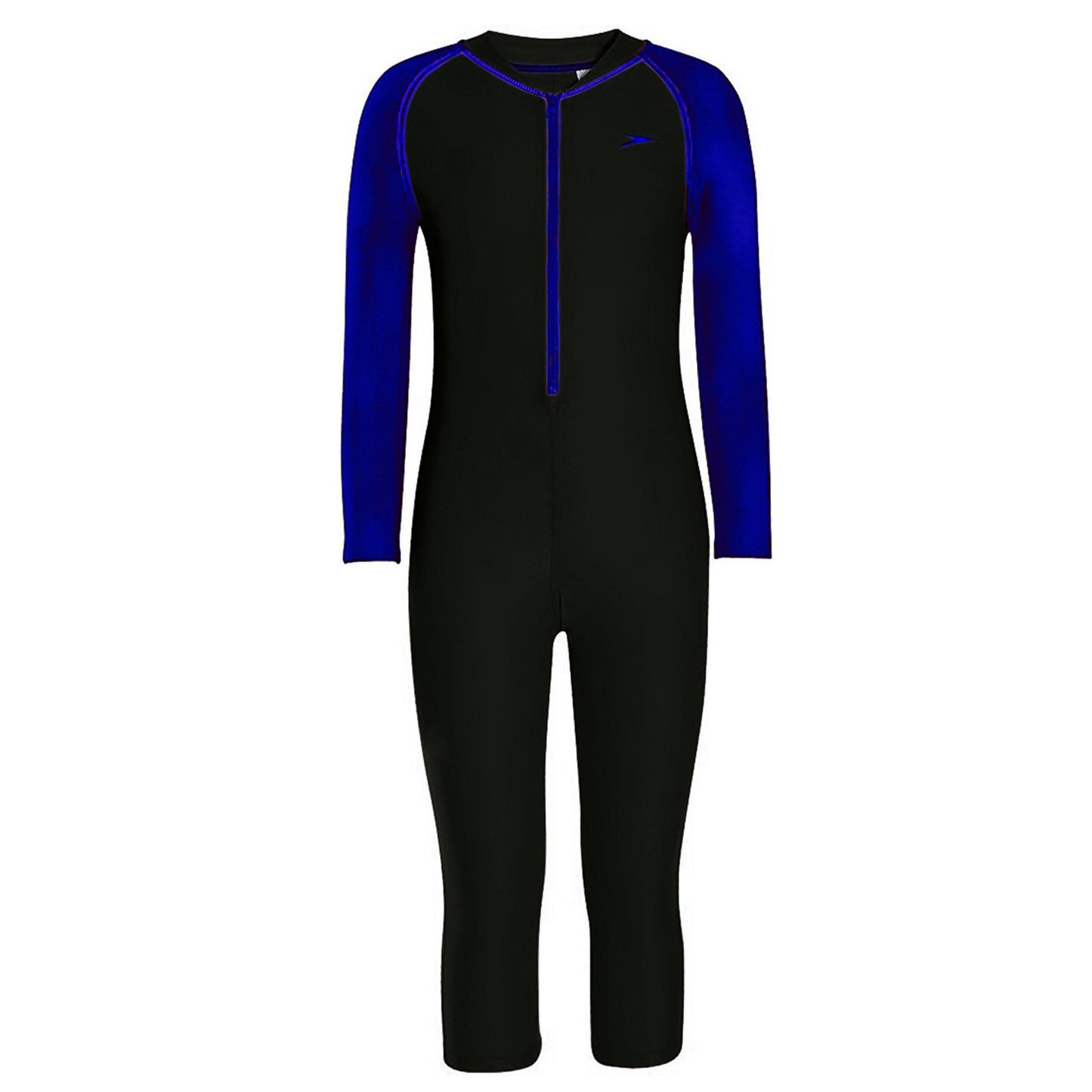 Speedo Boy's Swimwear Color Block All-in-1 Suit - Black/Amparo Blue - Best Price online Prokicksports.com