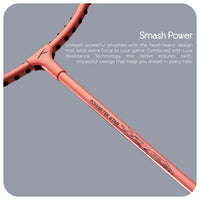 HUNDRED Powertek Star (2 Strung Rackets + 2pc Nylon Shuttlecocks), 16-18 LBS - Best Price online Prokicksports.com