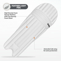DSC Flex Lite Moulded Cricket Batting Leg Guard | Lightweight Batting Pads, Adjustable Straps | Men's LH