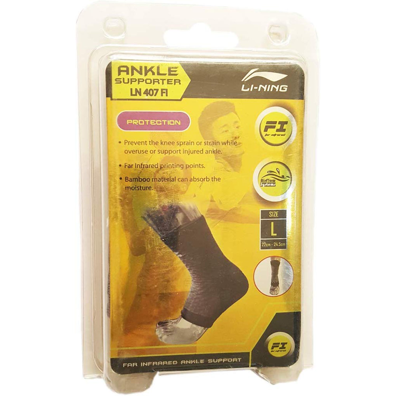 Li-Ning Unisex Ankle Support Suitable for Running, Pain Relief, Gym - Pack of 1 - Grey - Best Price online Prokicksports.com
