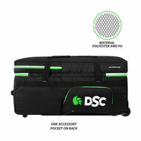 DSC Spliit Team Wheelie Cricket Kit Bag | Large Cricket Equipment Bag with Tractor Wheels | Padded Bat Pockets, Shoe Section