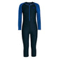 Speedo Boy's Swimwear Color Block All-in-1 Suit - Navy/Danube/Orange - Best Price online Prokicksports.com
