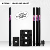 DSC Panther Plastic Cricket Set | Ideal for Tennis Ball & Gully/Turf Cricket | Complete Starter Cricket Kit - Best Price online Prokicksports.com