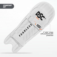 DSC Flex Lite Moulded Cricket Batting Leg Guard | Lightweight Batting Pads, Adjustable Straps | Men's LH