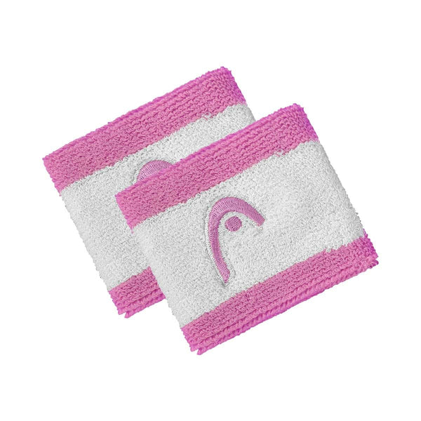 HEAD Striper Wristband 2.5 Inch | Cotton Terry, Sweat-Absorbing | Pink/White