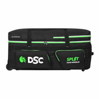 DSC Spliit Team Wheelie Cricket Kit Bag | Large Cricket Equipment Bag with Tractor Wheels | Padded Bat Pockets, Shoe Section