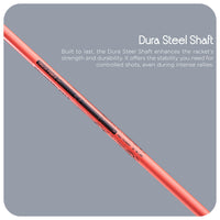 HUNDRED Powertek Star (2 Strung Rackets + 2pc Nylon Shuttlecocks), 16-18 LBS - Best Price online Prokicksports.com