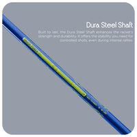 HUNDRED Powertek Star (2 Strung Rackets + 2pc Nylon Shuttlecocks), 16-18 LBS