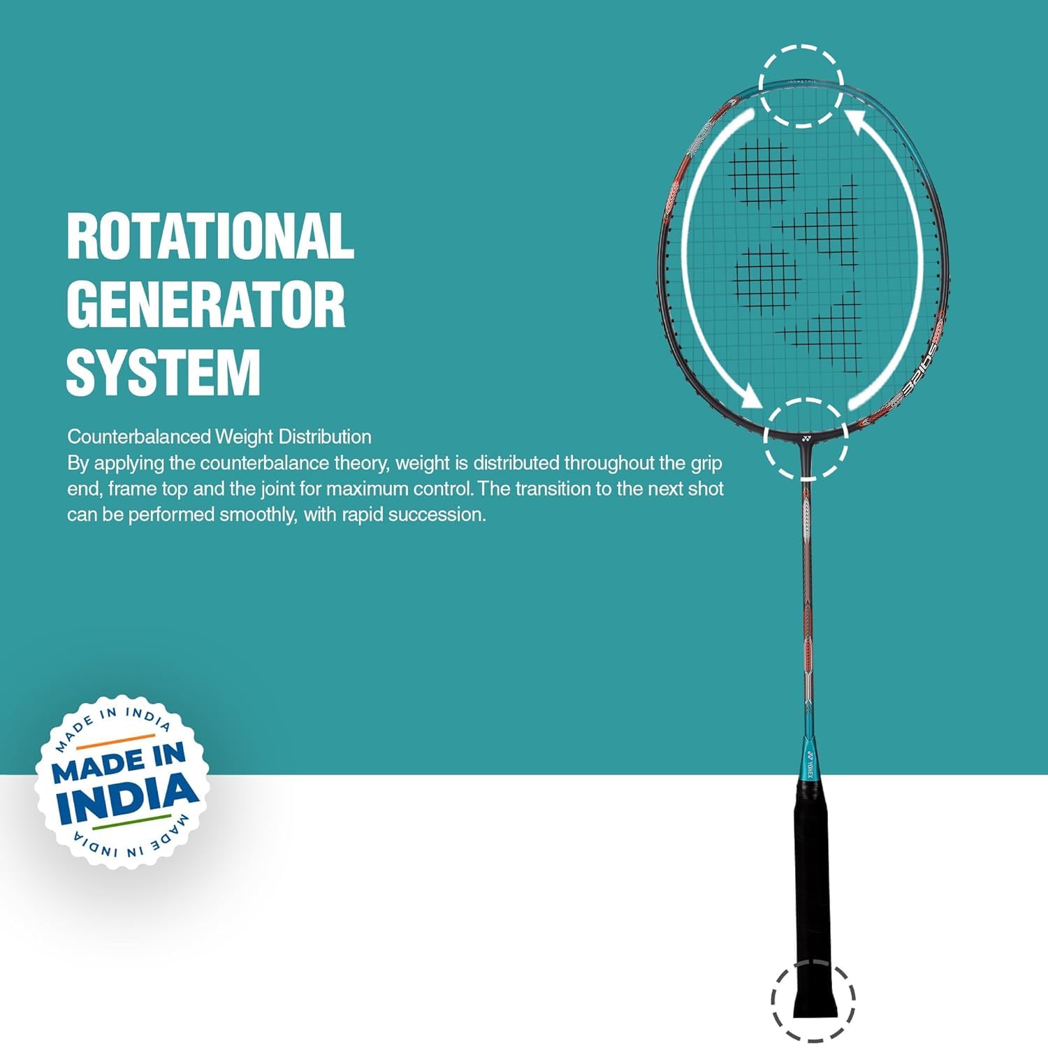 YONEX Astrox Attack 9 Strung Badminton Racquet | Head-Heavy Power | Isometric Head | Graphite Shaft | G4 Grip (4U) - Best Price online Prokicksports.com