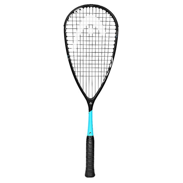 HEAD Graphene 360 Speed 125 Squash Racquet | Strung, Lightweight Graphene Frame | Black/Sky Blue
