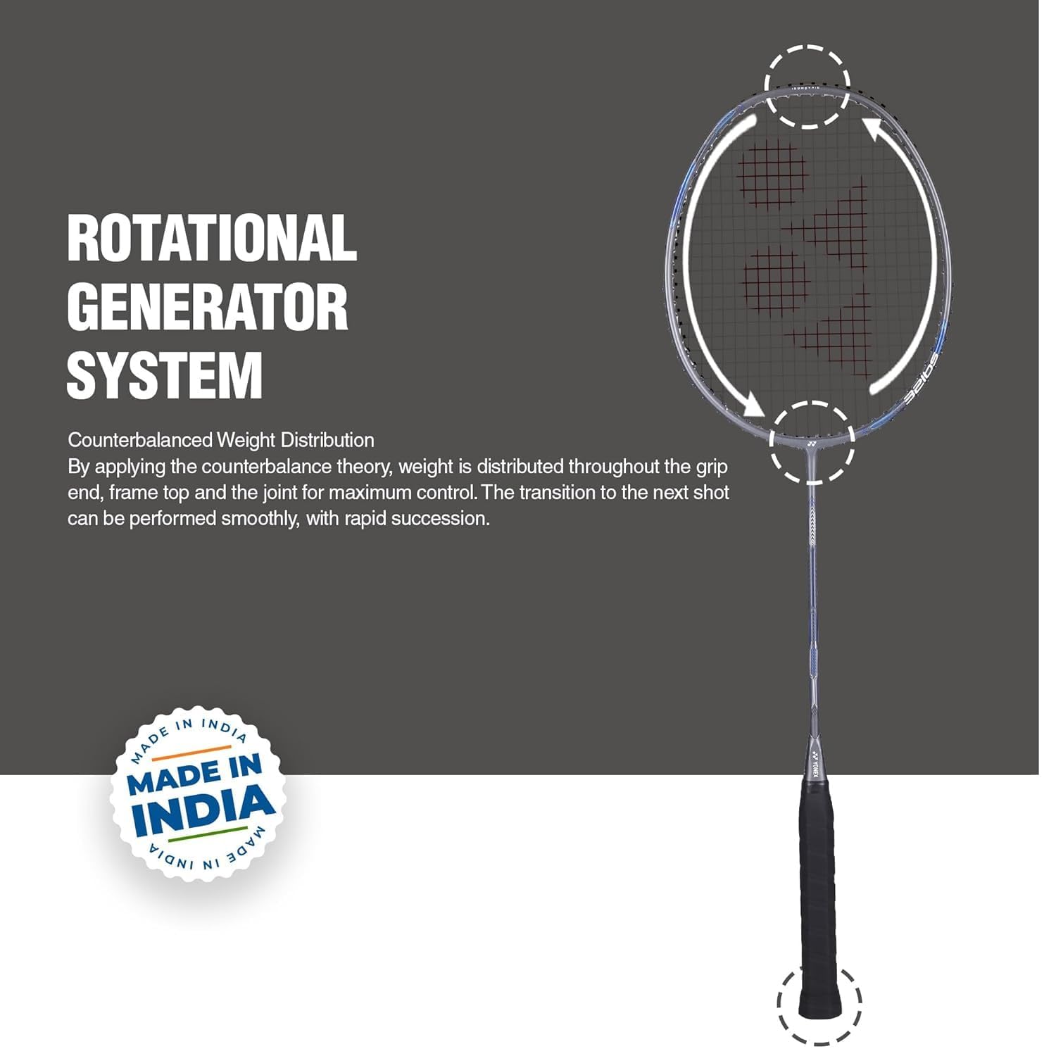 YONEX Astrox Attack 9 Strung Badminton Racquet | Head-Heavy Power | Isometric Head | Graphite Shaft | G4 Grip (4U) - Best Price online Prokicksports.com