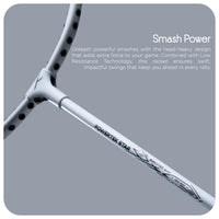 HUNDRED Powertek Star (2 Strung Rackets + 2pc Nylon Shuttlecocks), 16-18 LBS - Best Price online Prokicksports.com
