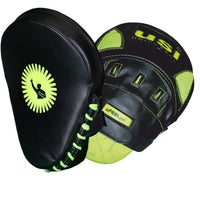 USI Universal 627CRPU Boxing Mitts Black/Neon – Lightweight Punching Pads for Focus Training, MMA, Muay Thai & Boxing Practice Sessions - Best Price online Prokicksports.com