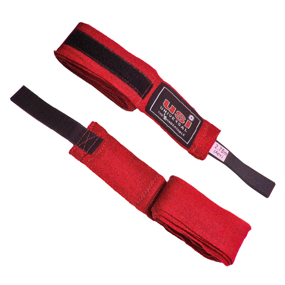 USI Universal 628A Cotton Hand Wraps 2.75m – Wrist and Knuckle Protection for Boxing, MMA, Muay Thai, Gym and Combat Training - Best Price online Prokicksports.com