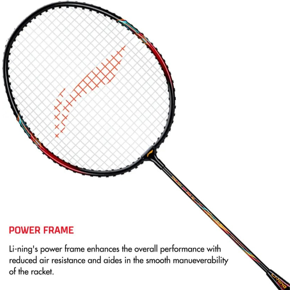 Li-Ning Smash XP 60 IV G5 Strung Badminton Racquet Black/Red – Lightweight, High-Tension Graphite for Intermediate & Advanced Players - Best Price online Prokicksports.com
