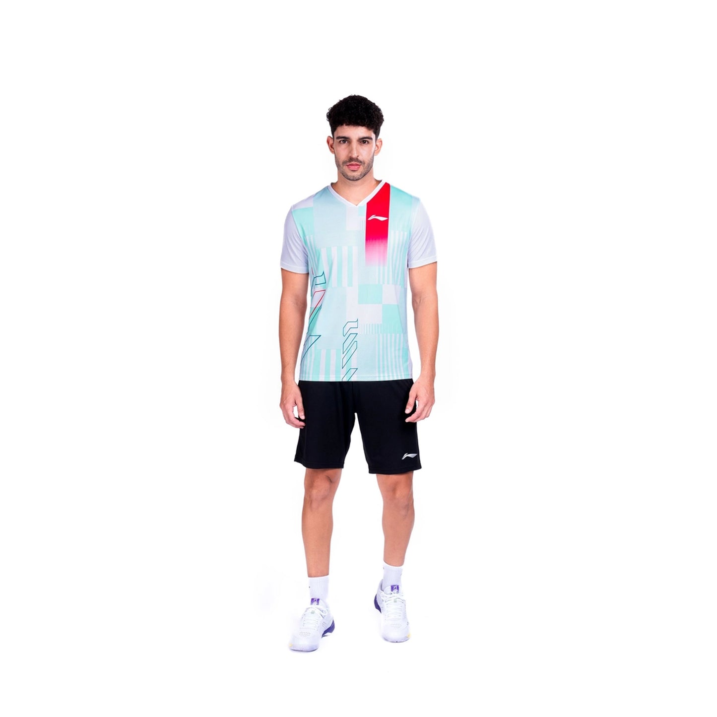 Li-Ning ATST965 Men's V-Neck Badminton T-shirt - Best Price online Prokicksports.com