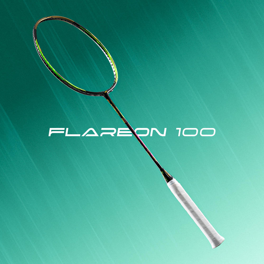 Hundred Flareon 100 Badminton Racket (Strung) | Carbon Fiber Frame | Speed Racket for Fast Swings with Full Cover | Max Tension 30 lbs - Best Price online Prokicksports.com