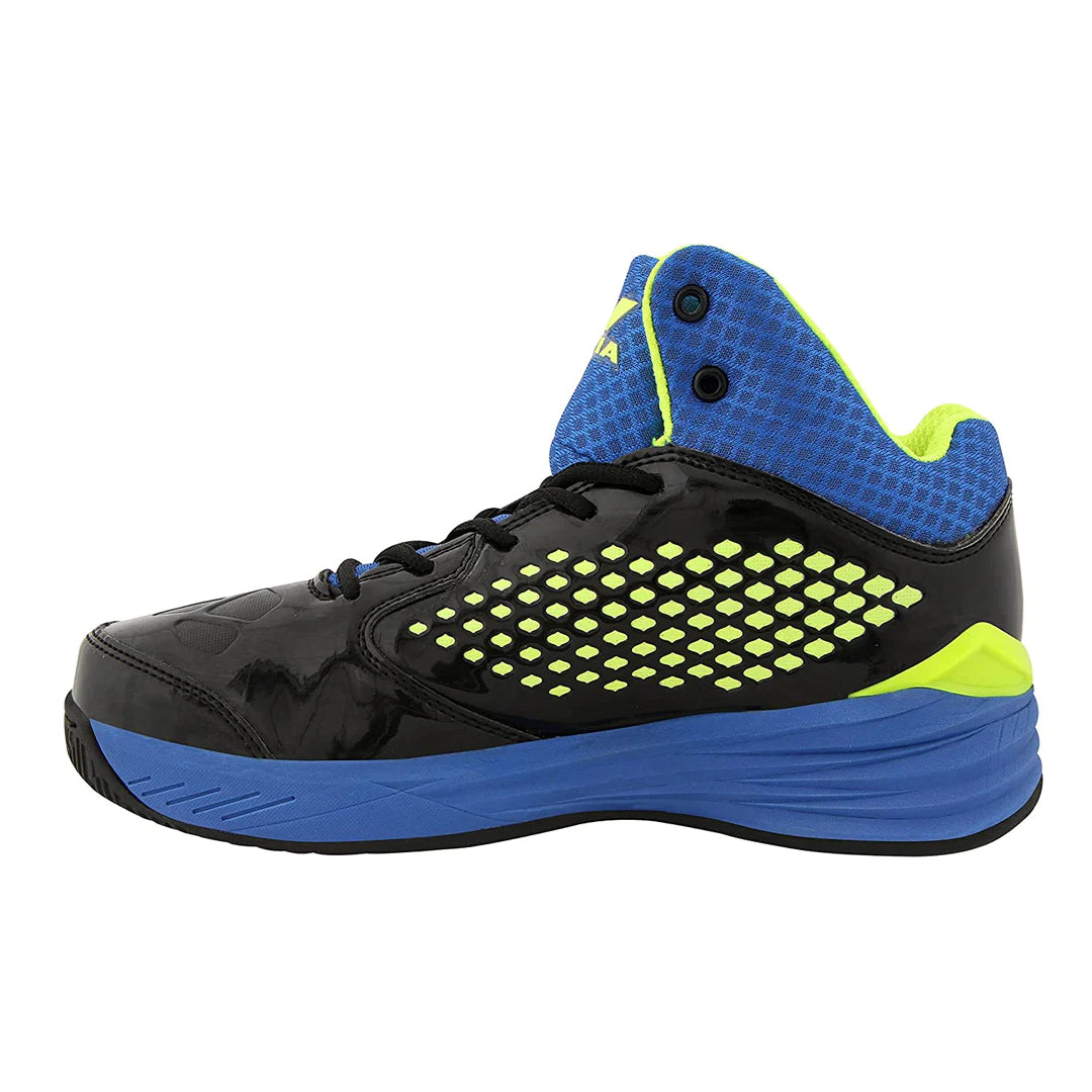 Nivia Warrior 2017 BS173 Basketball Shoes (Black/P Green) - Best Price online Prokicksports.com