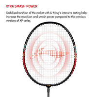Li-Ning Smash XP 60 IV G5 Strung Badminton Racquet Black/Red – Lightweight, High-Tension Graphite for Intermediate & Advanced Players - Best Price online Prokicksports.com