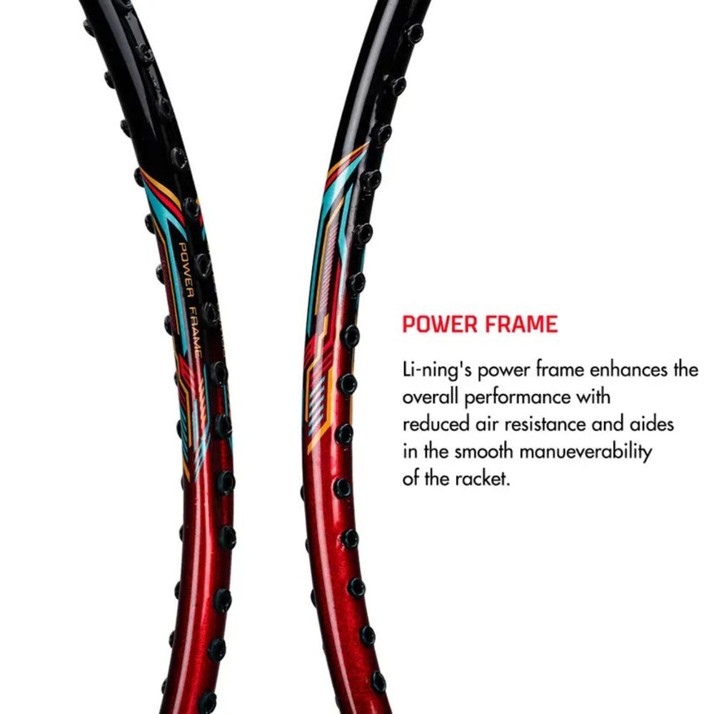 Li-Ning Smash XP 60 IV G5 Strung Badminton Racquet Black/Red – Lightweight, High-Tension Graphite for Intermediate & Advanced Players - Best Price online Prokicksports.com