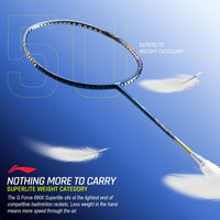 Li-Ning G-Force 6900 Superlite Unstrung Badminton Racquet, 5U G6 | Ultralite Carbon Technology | Fast Swing