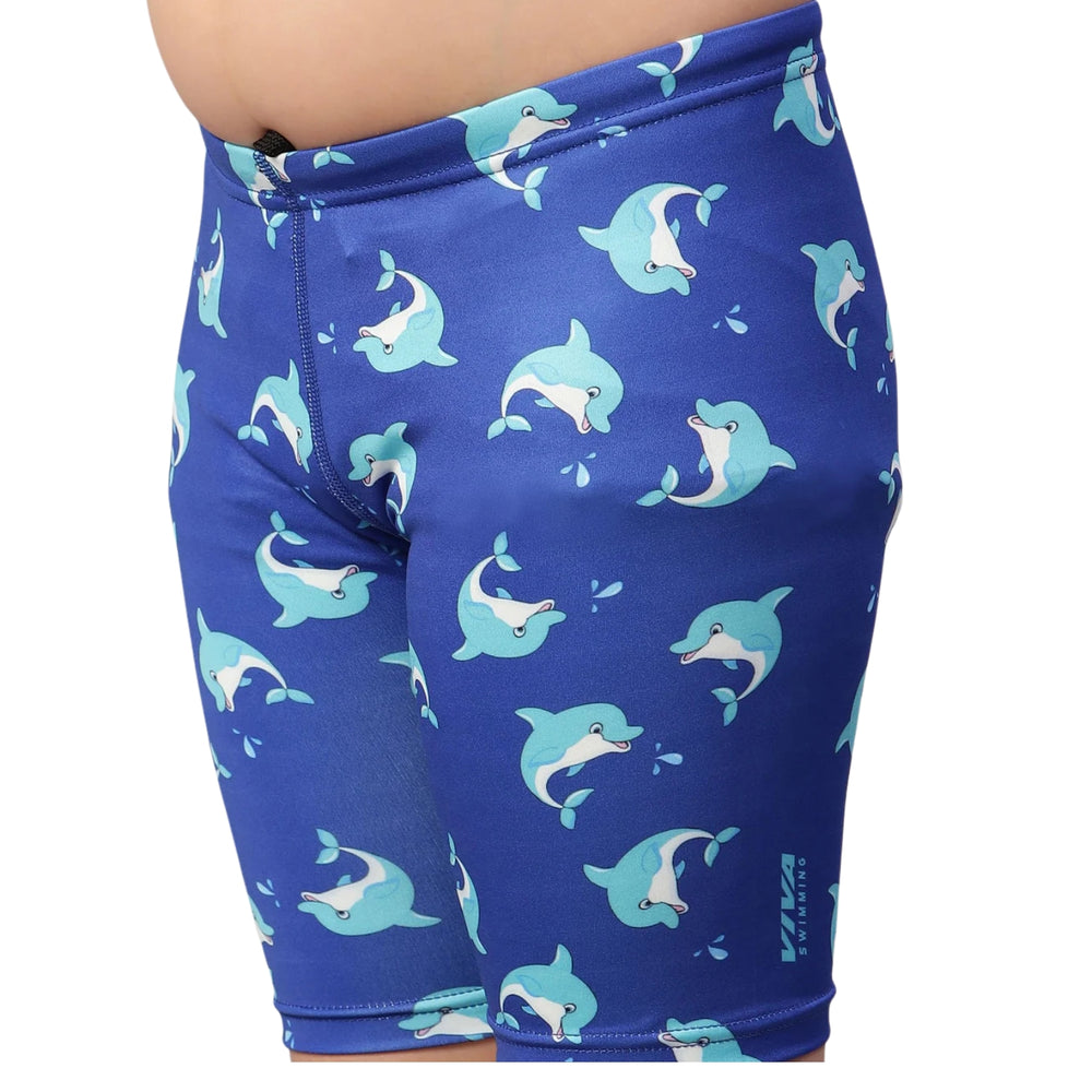 Viva Puffer 003 Kid’s Swimming Jammer, Navy | Stretchable Swim Shorts with Chlorine-Resistant Fabric & Comfortable Fit - Best Price online Prokicksports.com