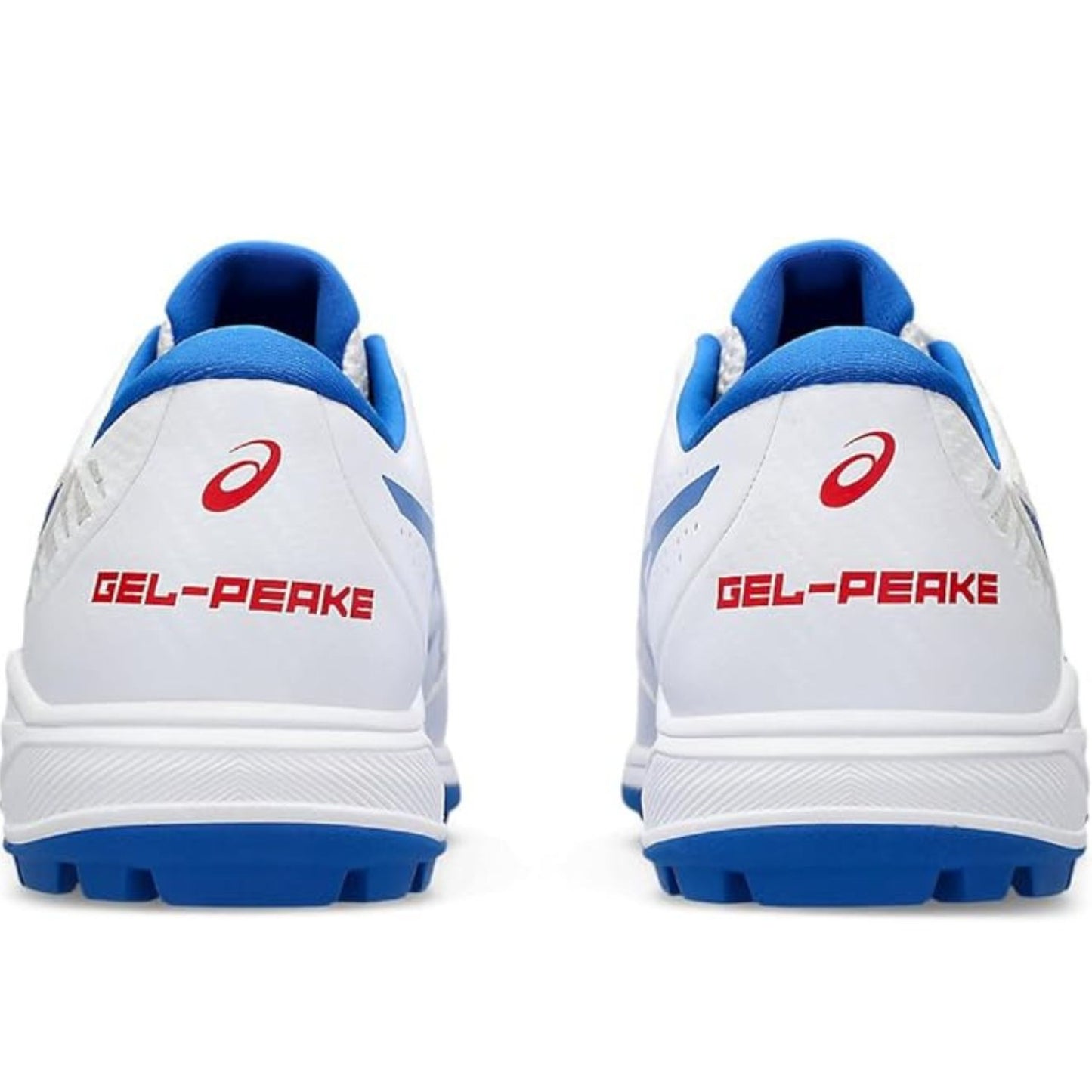 ASICS Gel-Peake 2 Cricket Shoes (Men) | Rubber Outsole | Breathable Mesh | Rearfoot GEL Cushioning | White/Atlantis Blue - Best Price online Prokicksports.com