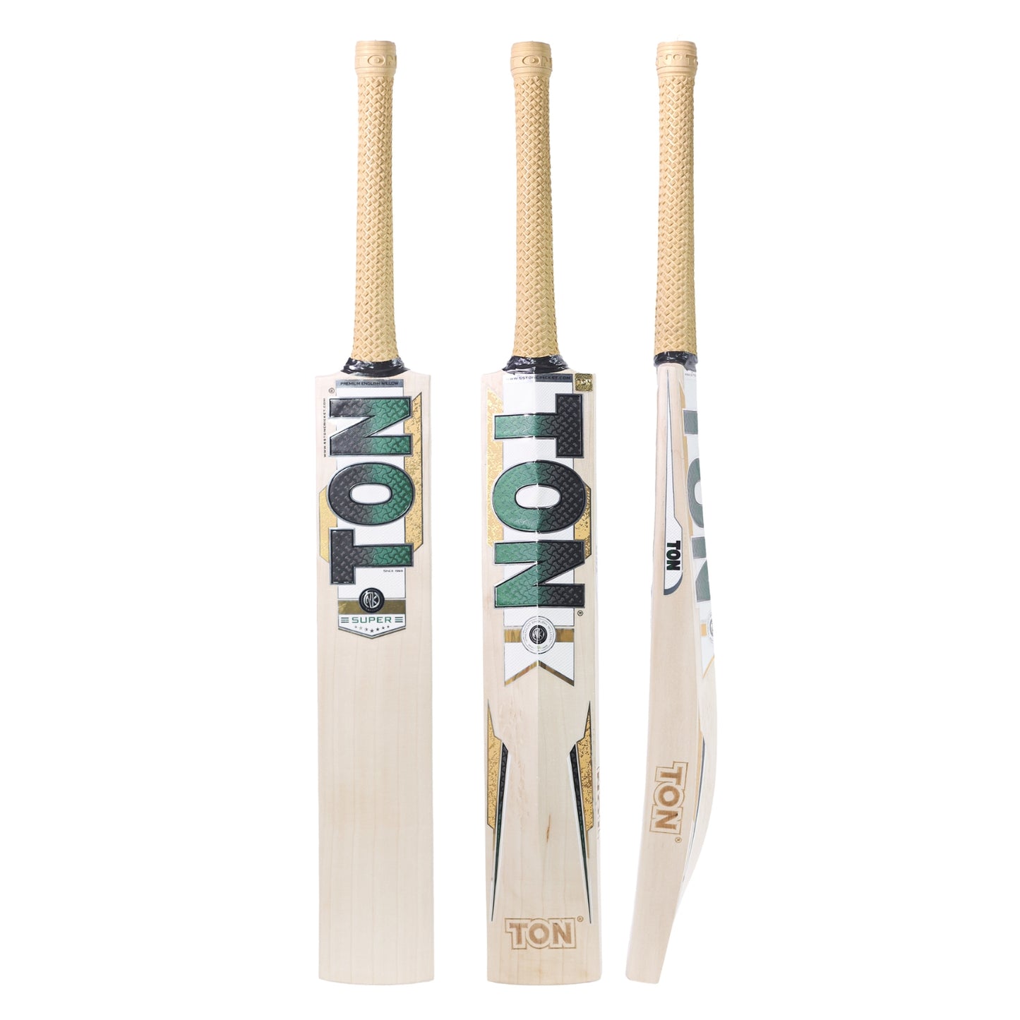 SS TON Super English Willow Cricket Bat | Premium Grade Willow with Thick Edges, Mid Sweet Spot & Sarawak Cane Handle for All-Round Performance - Best Price online Prokicksports.com