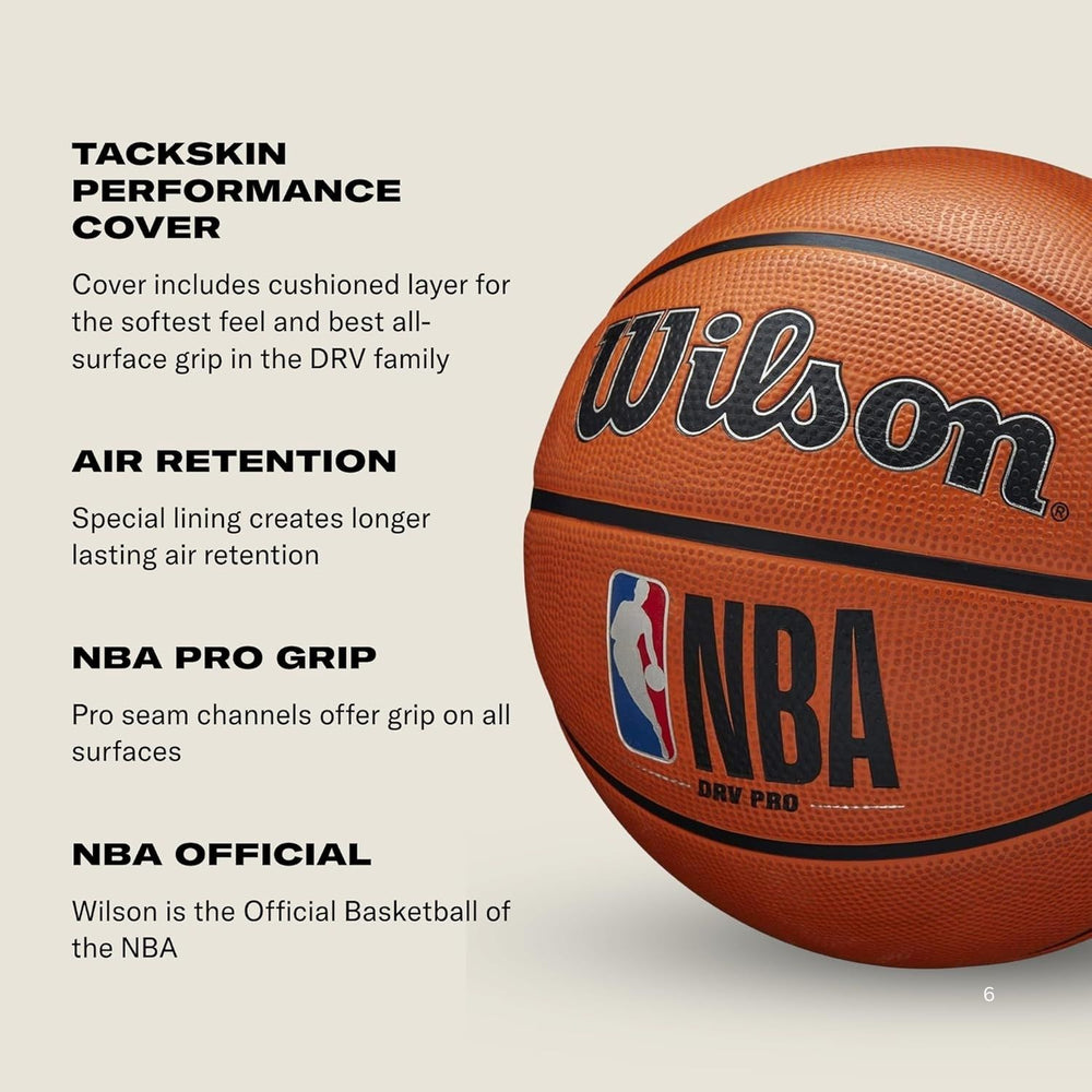 Wilson NBA DRV Pro Basketball Size 7 | Outdoor Performance Ball with Deep Channel Grip | Brown – WTB9100XB07 - Best Price online Prokicksports.com