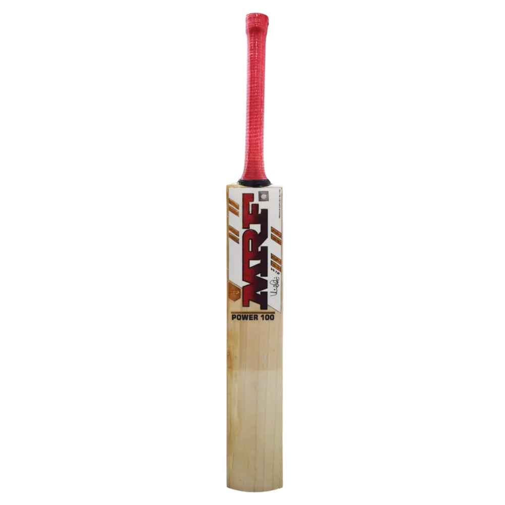 MRF Power 100 English Willow Cricket Bat – Short Handle, Professional Grade for Powerful Stroke Play - Best Price online Prokicksports.com