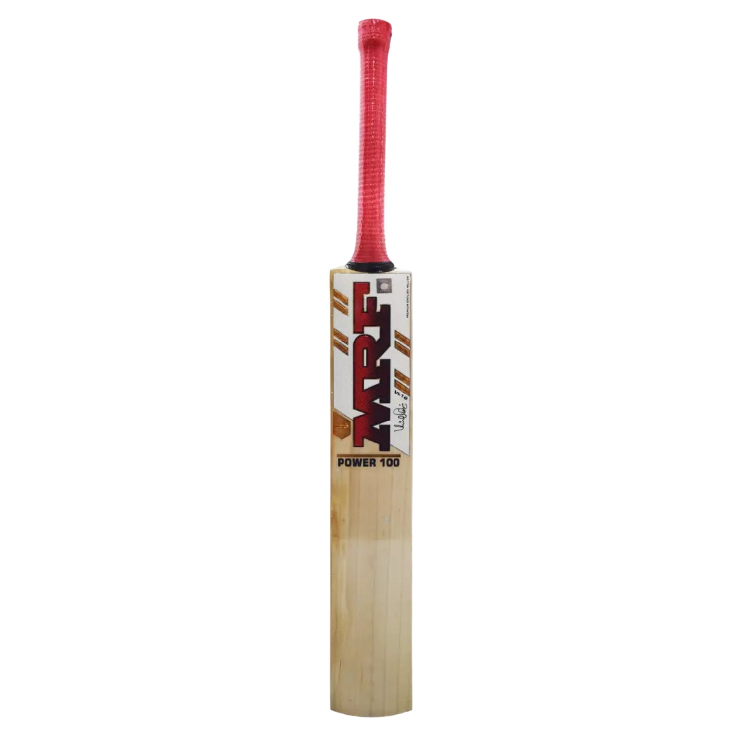 MRF Power 100 English Willow Cricket Bat – Short Handle, Professional Grade for Powerful Stroke Play - Best Price online Prokicksports.com