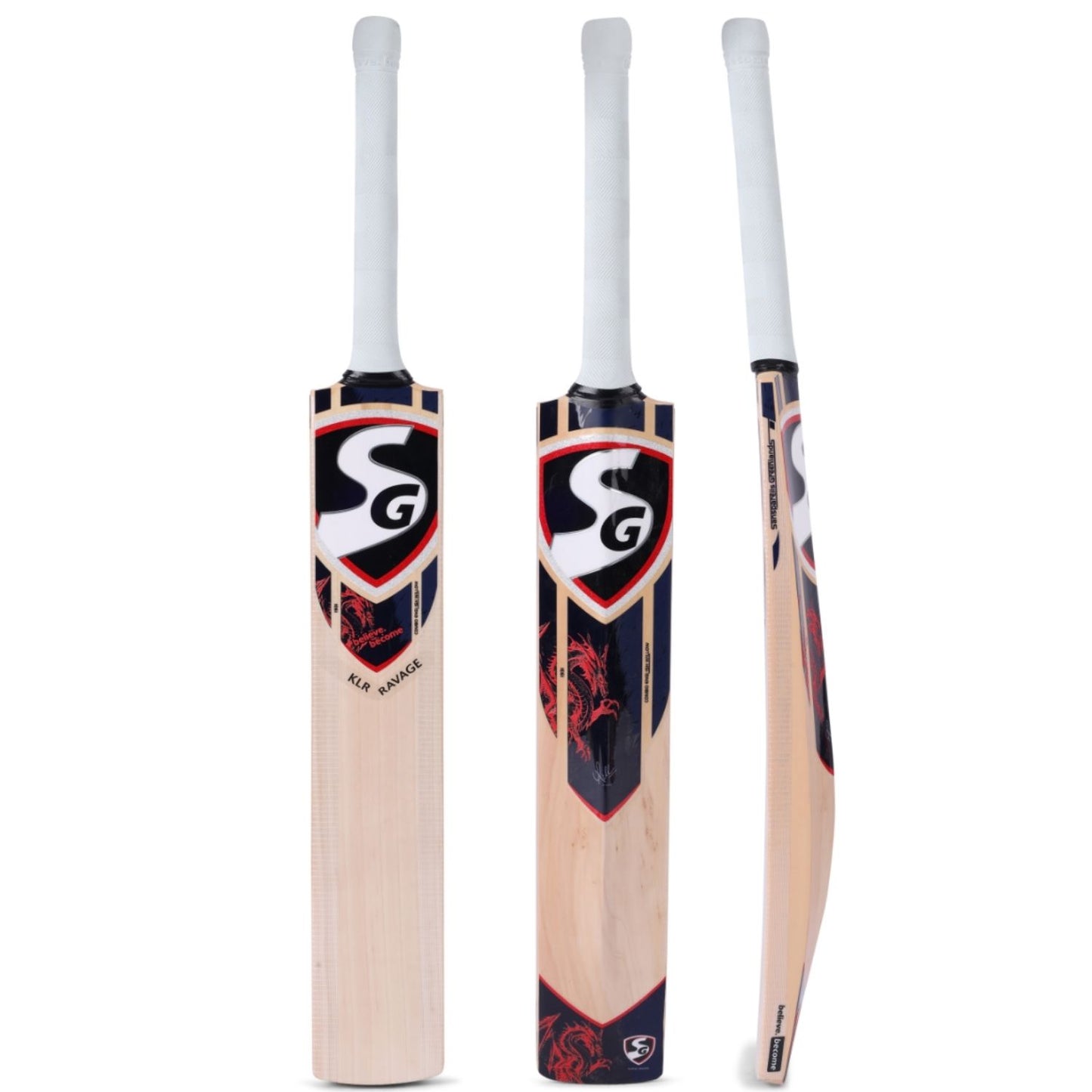 SG KLR Ravage Hybrid-Tec English Willow Cricket Bat | Grade 2 Willow | Power Bow | Pro-Tack Grip | Tournament Ready - Best Price online Prokicksports.com
