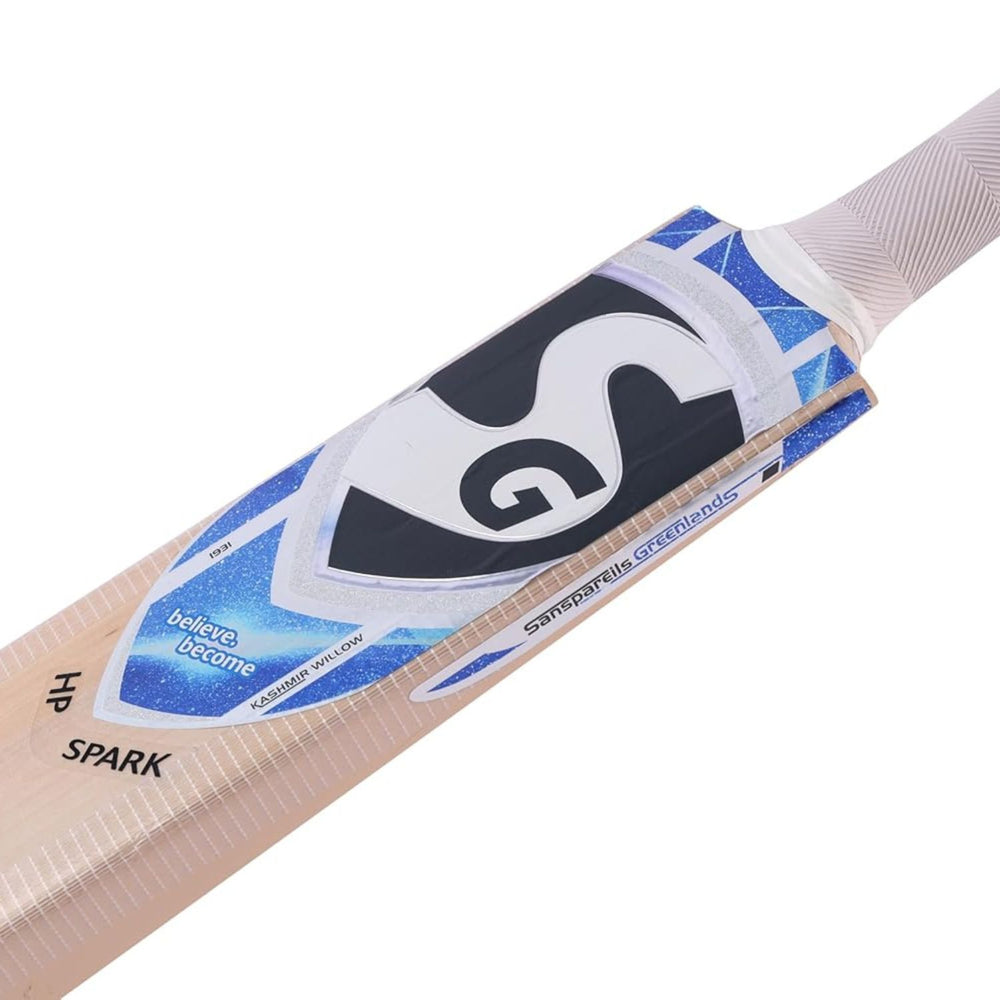 SG HP Spark Cricket Bat | Premium Kashmir Willow | Power Balance Design | Thick Edges | Lightweight (1050-1150g) | Club & League Players - Best Price online Prokicksports.com