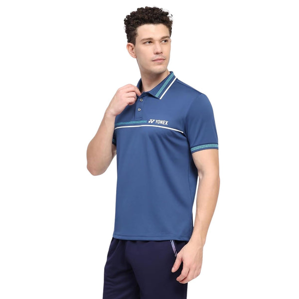 Yonex 2736 Easy4 Men's Polo T-Shirt White | TruDry Quick Dry, Breathable Fleecy Polyester | Athletic Polo Collar Tee for Badminton, Tennis, Gym & Multi-Sport