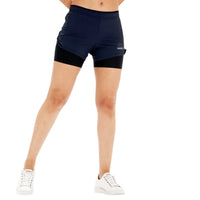 Shrey 2119 Pro Double Layer Short Women’s | Ultra-Light 2-in-1 Shorts with Built-In Compression, Breathable Mesh & High-Performance Fit - Best Price online Prokicksports.com