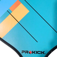 Prokick Vortex Pickle Ball Racquet – High-Performance Paddle with Carbon Fiber Face | Power & Control Design | Dark Cyan/Yellow Stripes | Lightweight Pro Pickleball Gear - Best Price online Prokicksports.com