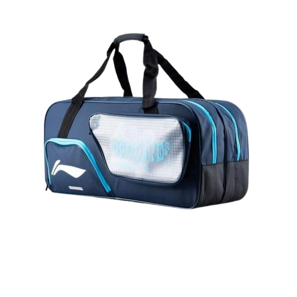 Li-Ning Birdie Badminton Kit Bag (ABDU441-1) – 2 Large Compartments + External Shoe Section | Durable Polyester Racket Bag with Smooth Ergonomic Zips - Best Price online Prokicksports.com